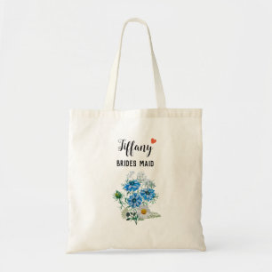  Bunch Of Blue white flowers Tote Bag