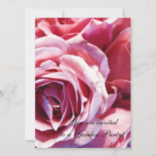 Bunch of Bright Pink Roses Invitation