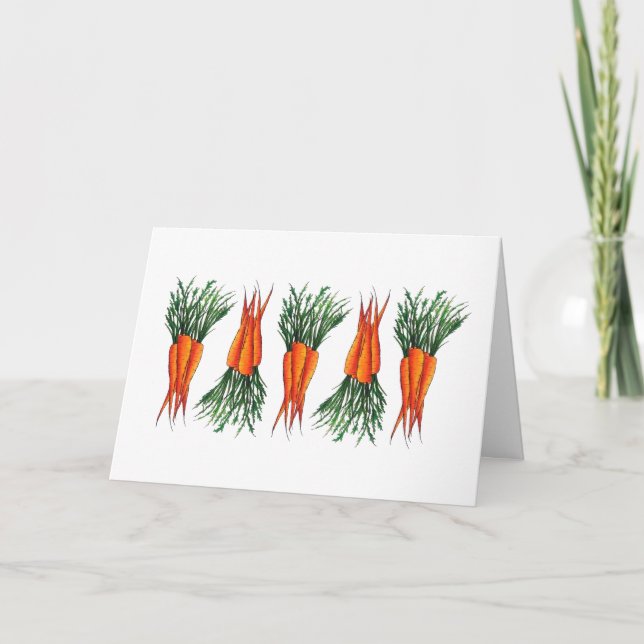 Bunch of Carrots Orange Vegetable Veggie Garden Card (Front)