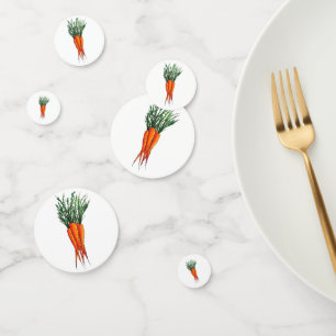 Bunch of Carrots Orange Vegetable Veggie Garden Confetti