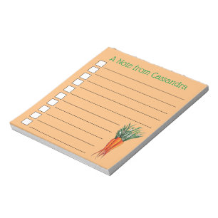Bunch of Carrots Orange Vegetable Veggie Garden Notepad