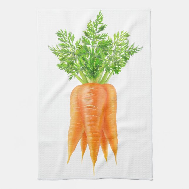 Bunch of carrots tea towel (Vertical)