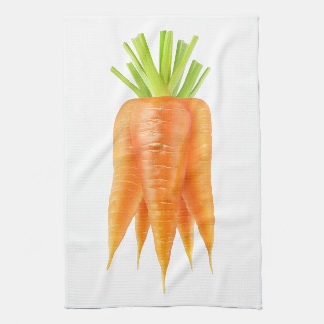 Bunch of carrots tea towel (Vertical)