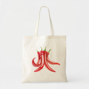 Bunch of chilli peppers tote bag