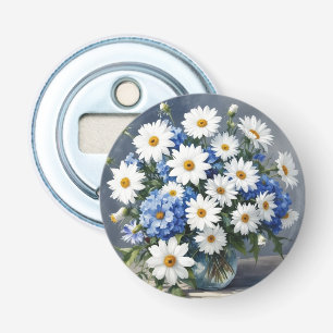 Bunch of Flowers Elegant Daisies Watercolor Bottle Opener