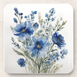 Bunch of Flowers Elegant Watercolor Coaster