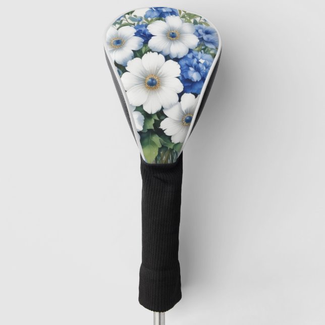 Bunch of Flowers Elegant Watercolor Golf Head Cover (Front)