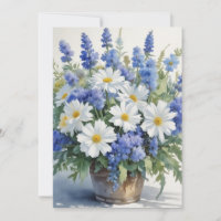 Bunch of Flowers Elegant Watercolor