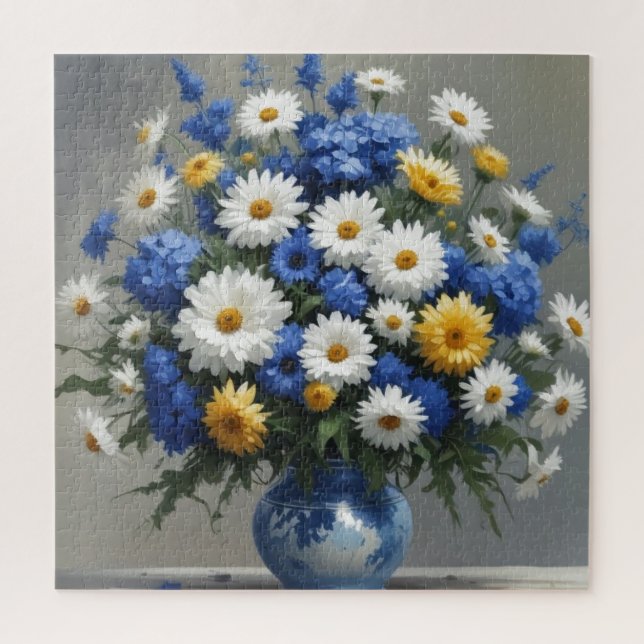 Bunch of Flowers Elegant Watercolor Jigsaw Puzzle (Vertical)