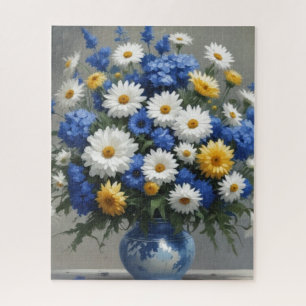 Bunch of Flowers Elegant Watercolor Jigsaw Puzzle