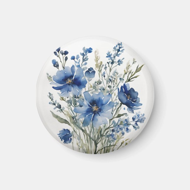 Bunch of Flowers Elegant Watercolor Magnet (Front)