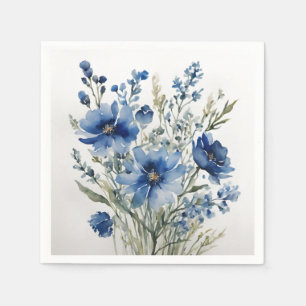 Bunch of Flowers Elegant Watercolor Napkin