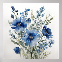 Bunch of Flowers Elegant Watercolor