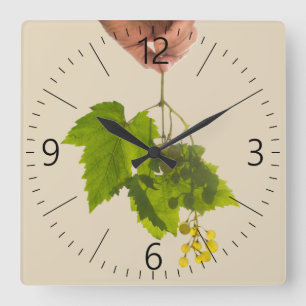 Bunch of grape square wall clock
