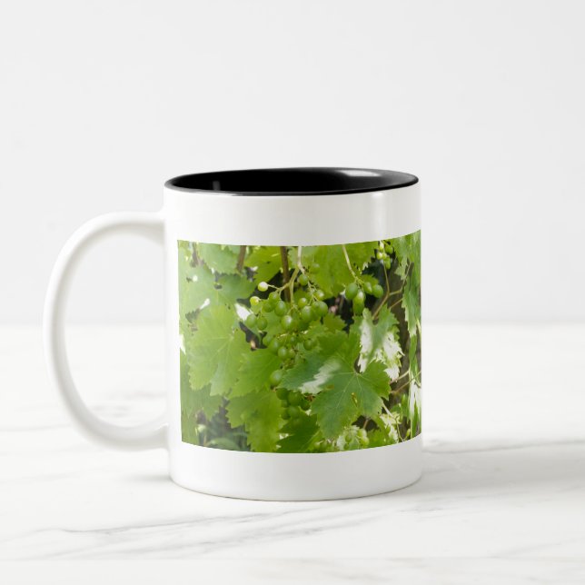 Bunch of grapes Two-Tone coffee mug (Left)