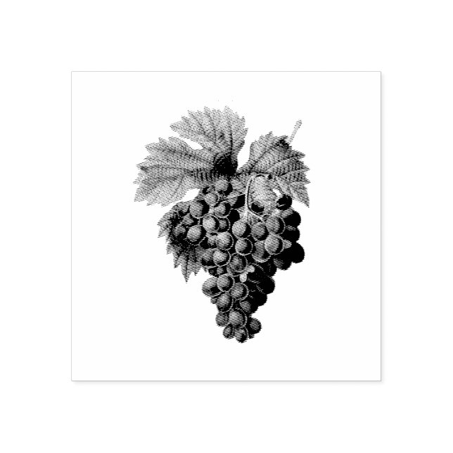 BUNCH OF GRAPES WOOD STAMP (Imprint)