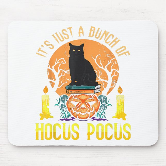 Bunch of Hocus Pocus Black Cat Mouse Pad (Front)