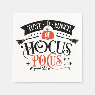 Bunch of Hocus Pocus Halloween Typography Napkins