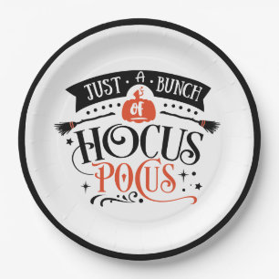 Bunch of Hocus Pocus Halloween Typography   Paper Plate