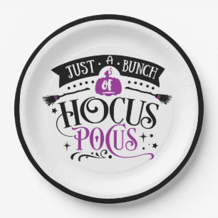 Bunch of Hocus Pocus Halloween Typography   Paper  Plate