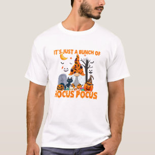 Bunch of Hocus Pocus Pumpkin Gnome Bats Scary Cat T-Shirt