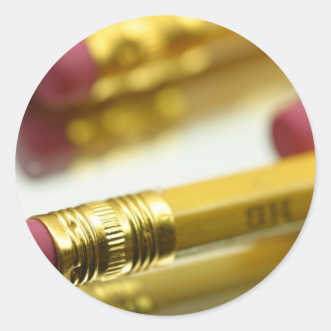 Bunch Of Pencils Classic Round Sticker (Front)