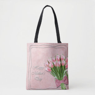 Bunch of Pink Tulips mother's Day Tote Bag
