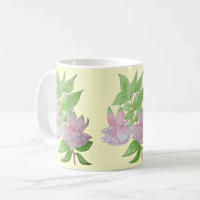 bunch of pretty pink fuchsia flowers coffee mug (Front Left)