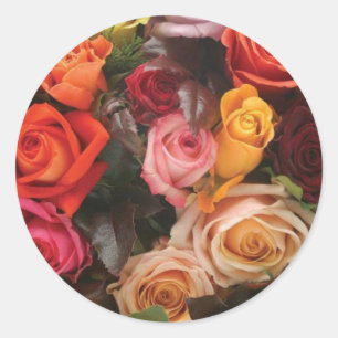 Bunch Of Roses Classic Round Sticker