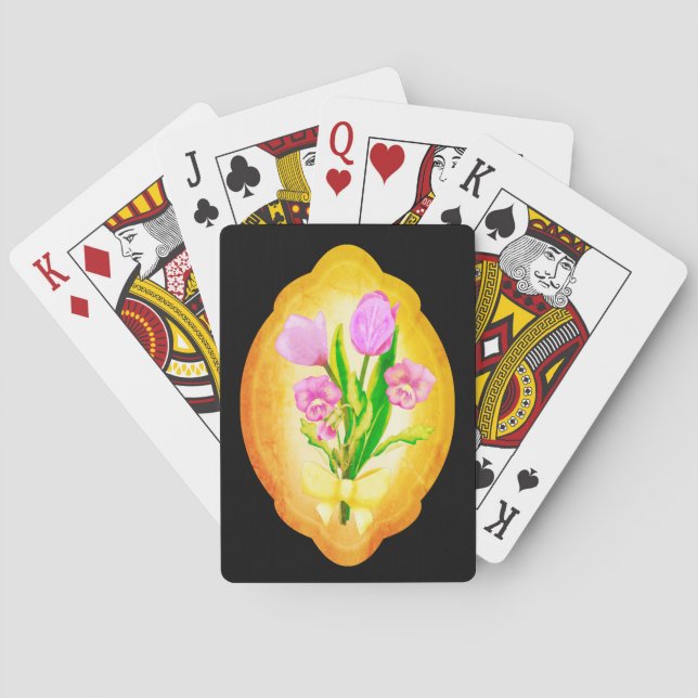 Bunch of Spring Flowers Playing Cards (Back)