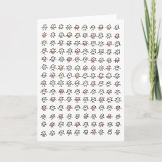 Bunch of Tiny Cartoon Funny Characters Card