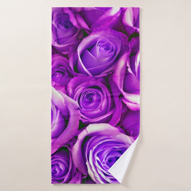 Bunch Roses background Valentine's Day Symbol of l Bath Towel (Bath Towel)