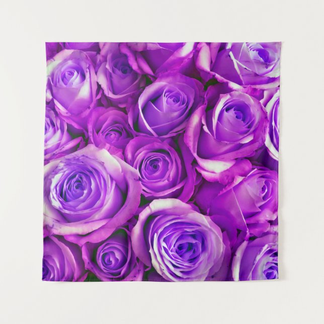 Bunch Roses background Valentine's Day Symbol of l Tapestry (Front)