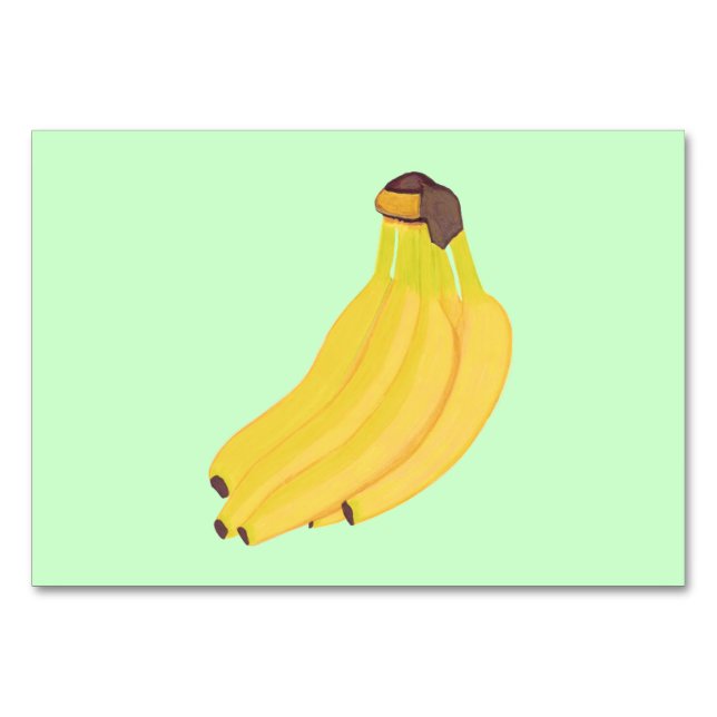 Bunch Yellow Bananas Reading Flashcards for adults Table Number (Front)