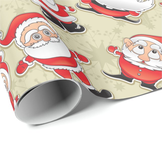 Buncha Crazy Santa Wrapping Paper (Roll Corner)