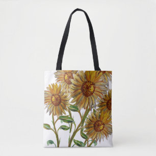 bunches of happy sun flowers tote bag