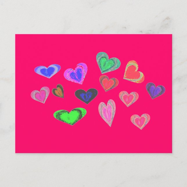 bunches of little hearts postcard (Front)