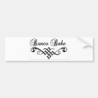 bunco babe with black lettering