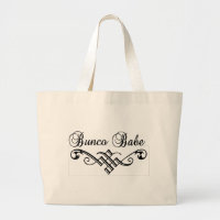 bunco babe with black lettering