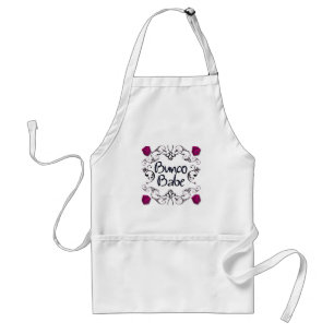 Bunco Babe with Swirls Button Standard Apron