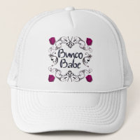Bunco Babe with Swirls Button