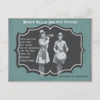 Bunco Bells Are For Sissies Bunco Invite Postcard
