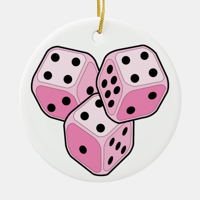 Bunco Breast Cancer Ceramic Tree Decoration (Front)