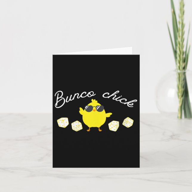 Bunco Chick Easter Spring Bunco Dice  Card (Front)