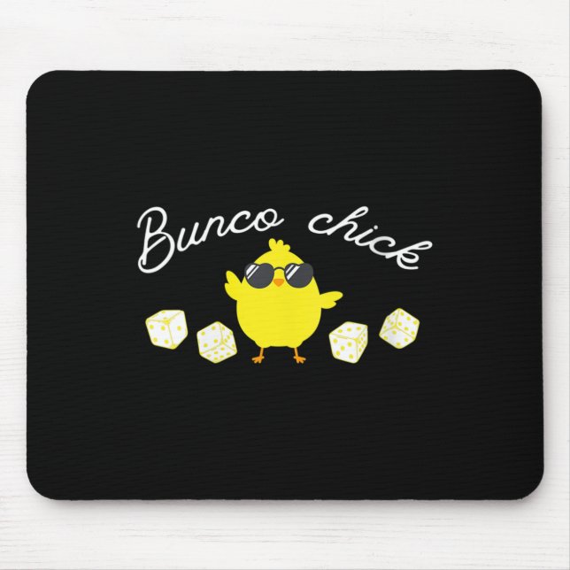 Bunco Chick Easter Spring Bunco Dice  Mouse Pad (Front)