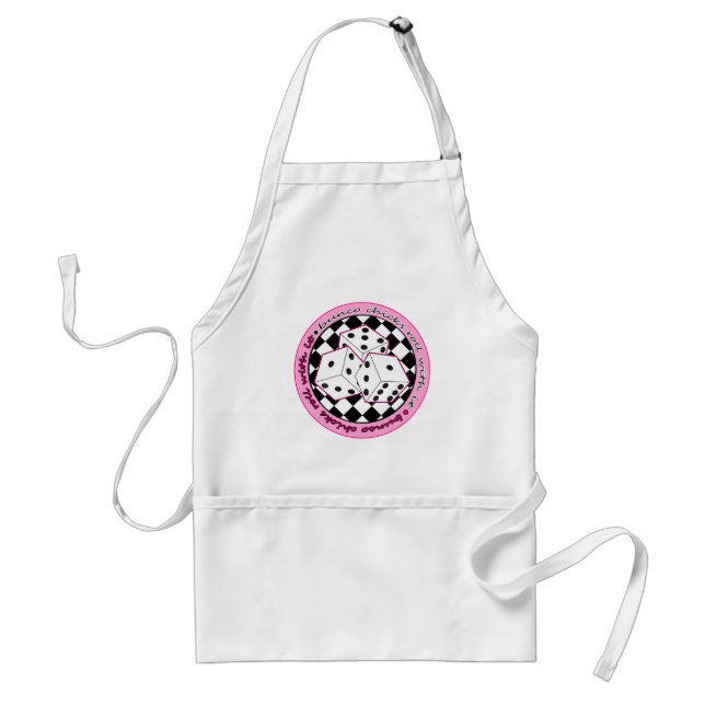 Bunco Chicks Roll With It - Pink Standard Apron (Front)