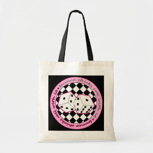 Bunco Chicks Roll With It - Pink Tote Bag