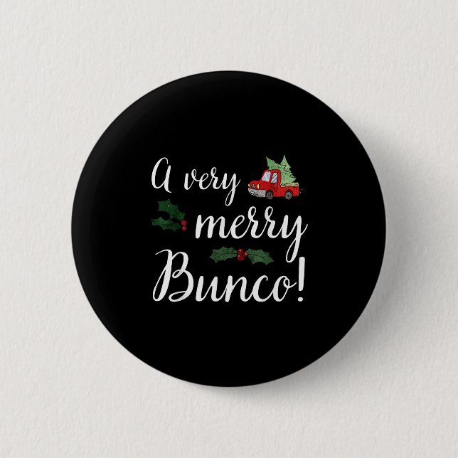 Bunco Christmas Gift Very Merry Bunco  6 Cm Round Badge (Front)