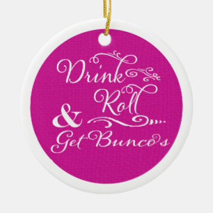 Bunco Christmas Modern Pink White Ceramic Tree Decoration