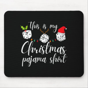 Bunco Christmas Pajama Dice Game Night  Mouse Pad